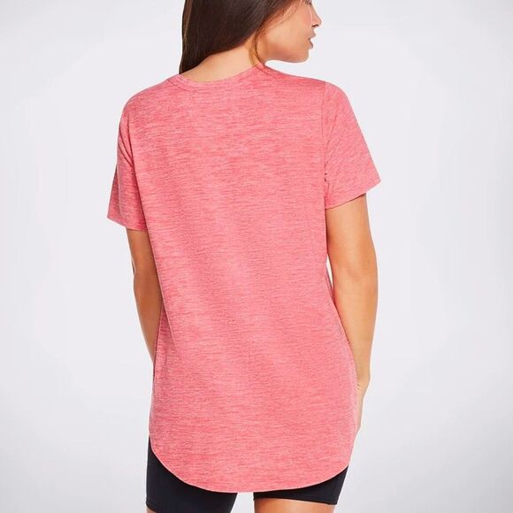 NWT Skechers Activewear Tee Shirt Top Go Walk Go Dry Swift Tunic Red Pink XS - Picture 3 of 15